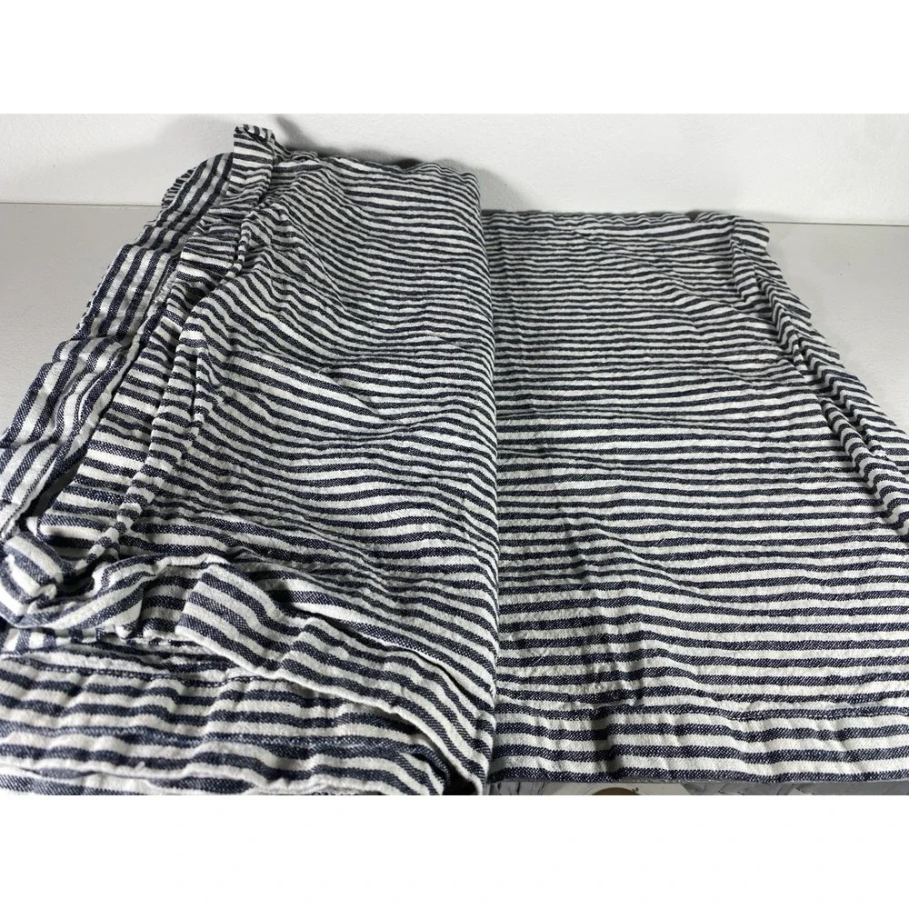 Pottery Barn Wheaton Striped Linen Cotton Napkins Set of 8. EUC. Classy.